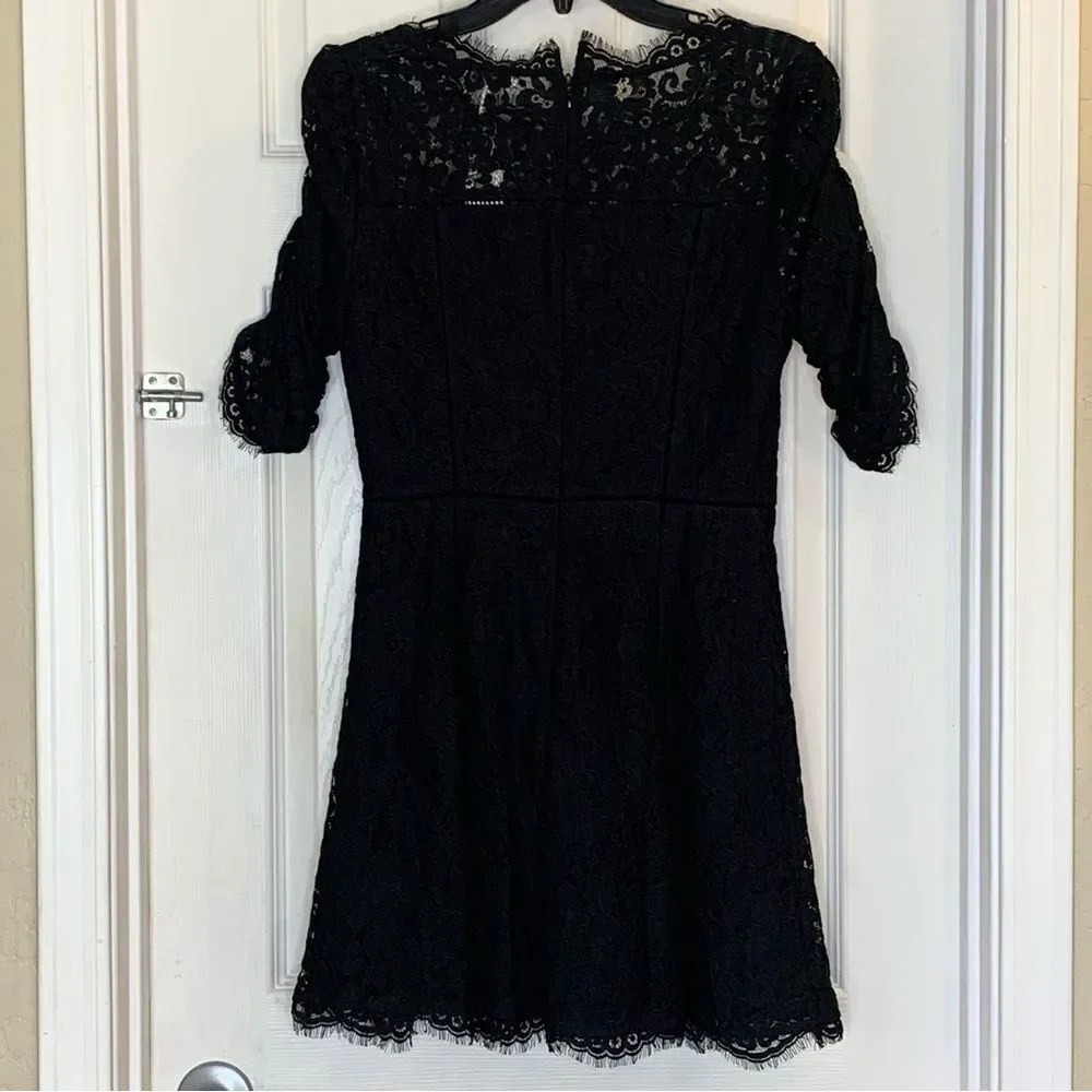 Joie Riya Black Lace Cocktail Dress Size 2